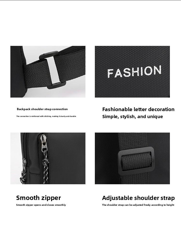 2026 New Leather Chest Bag for Men, Single-Shoulder Small Backpack, Water-Resistant Travel Sports Backpack, Crossbody Chest Bag, Travel Small Backpack