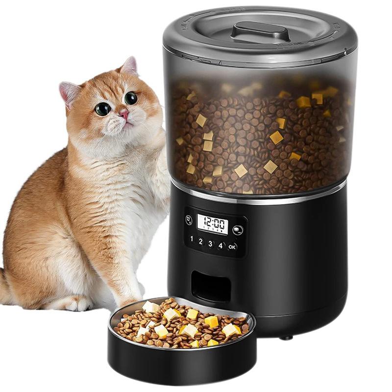 Automatic Cat Feeder 4L Food Dispenser with Graffiti APP Remote WIFI Smart Pet Feeding Supplies for Cats and Dogs
