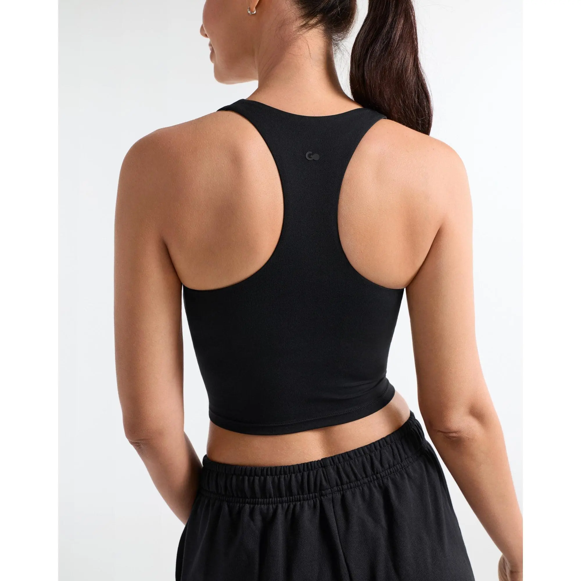 SOLBRACE Women's V-Neck Racerback Longline Sports Bra, Removable Pads, Soft Lightweight High Stretch Breathable Fabric, Workout Tank Top for Yoga Gym Daily Fitness Activewear
