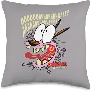 Courage the Cowardly Dog Scaredy Dog Throw Pillow