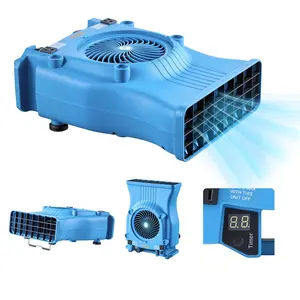 VEVOR Blower Fan, Low Profile Air Mover Carpet Dryer, 1000 CFM, 2 Speeds, Multi-Angle Airflow, Lightweight Portable for Crawlspaces, Attics, Basements, Bathrooms, Water Damage Restoration, Blue