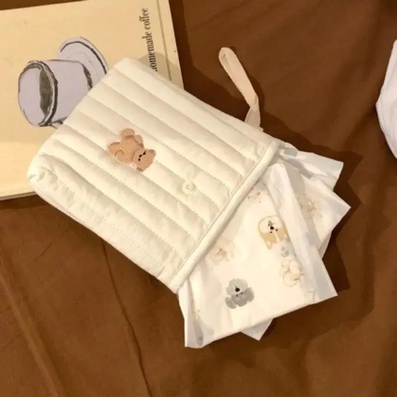 Women's Cute Fabric Period Pouch Organizer - Portable Home Storage Bag for Tampons, Sanitary Pads, Mini Sized Products, Travel Use