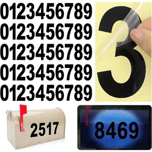 50 Numbers, Reflective Mailbox Numbers for Outside,  Number Stickers Mailbox  for Signs, Door, , ,  & Business Address (3 Inch)
