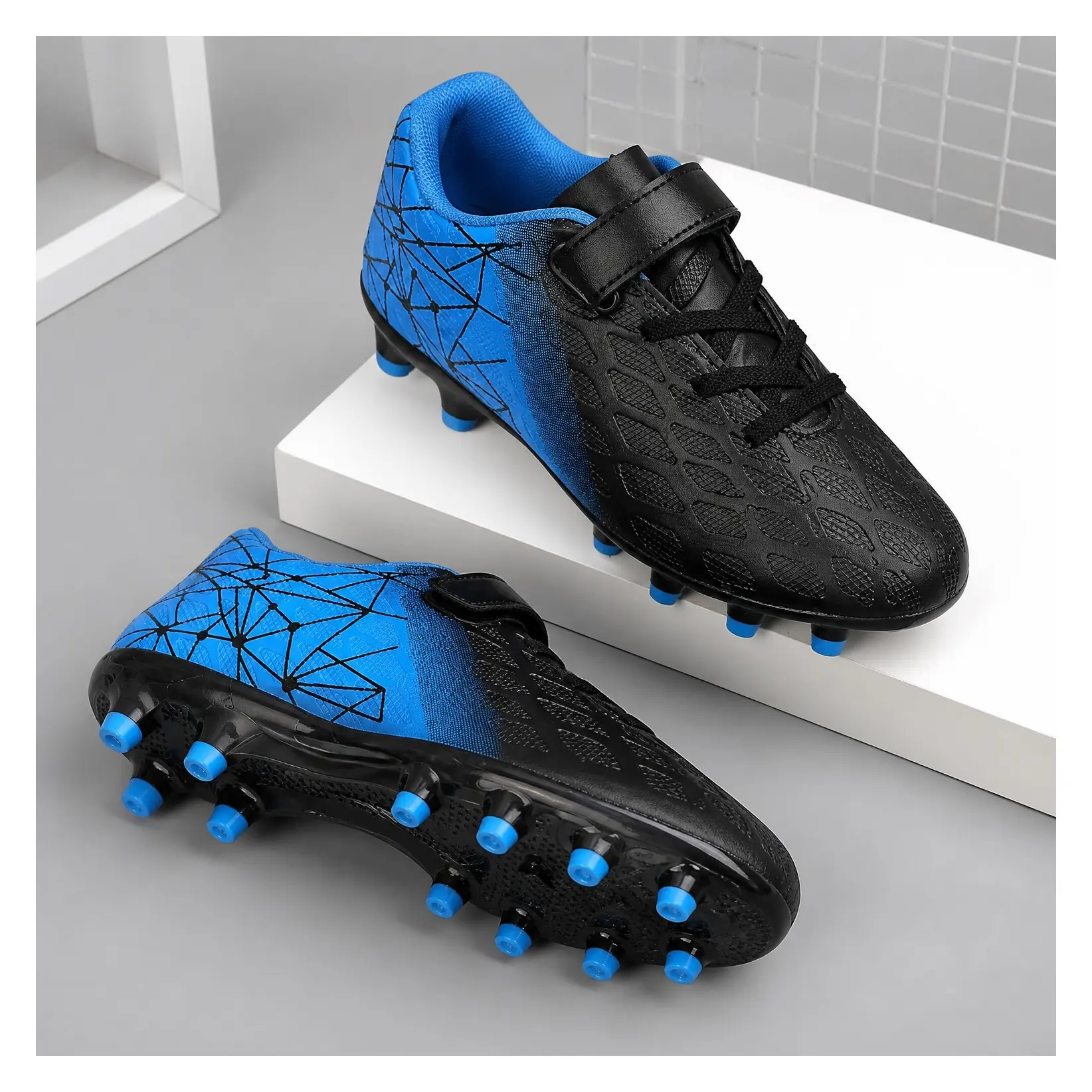 Kids Firm Ground Soccer Cleats - Boys & Girls Outdoor Football ShoesGift