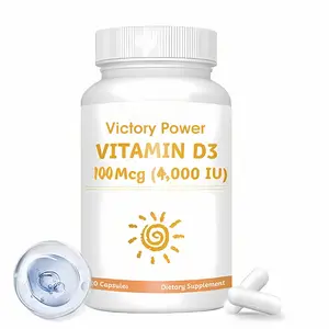 Vitamin D3 4000IU Capsules - Healthy Muscle Function, Support Immune Health, Strong Bones and Teeth - 120 Capsules