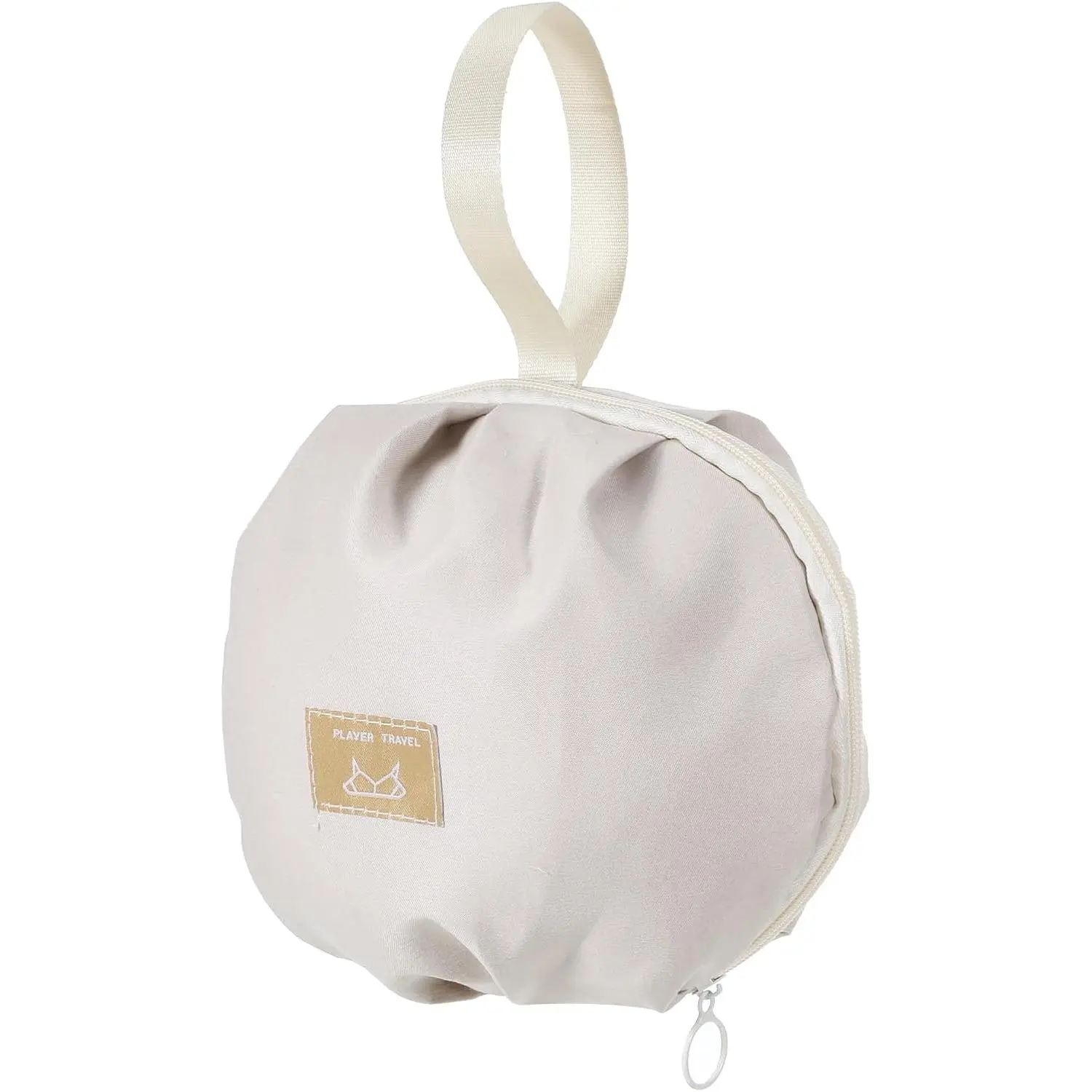 Women's Synthetic Travel Underwear Organizer Bag - Multi-Compartment Packing Cube with Pull-Tab Zipper, White Portable Luggage Accessory for Clothes, Bras