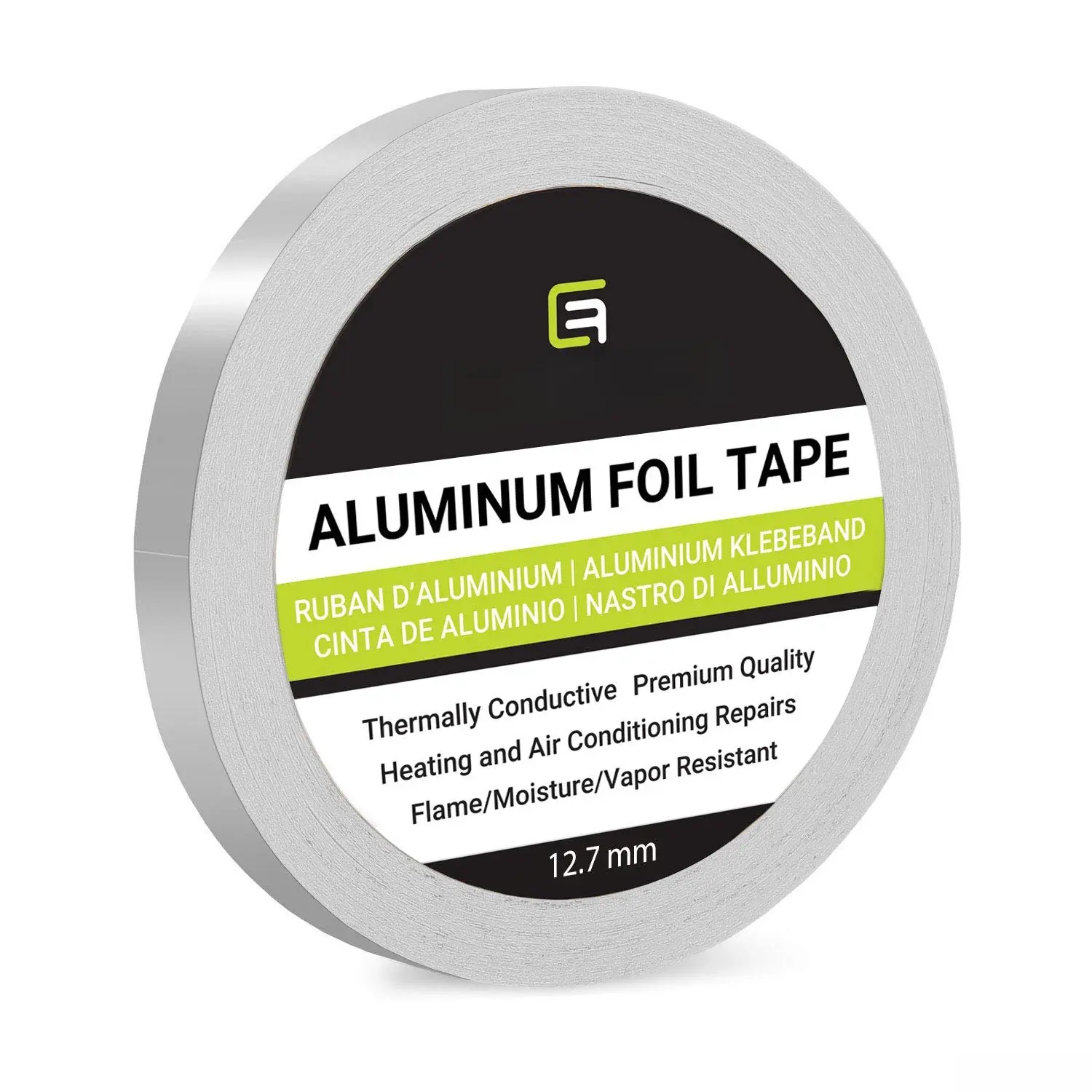 Adhesive  Foil Tape - for Heating and Air Conditioning Repairs - Thermally Conductive - Flame//Vapor Resistant - Heat and Light Reflective (0.5 inch x 27 Yards)