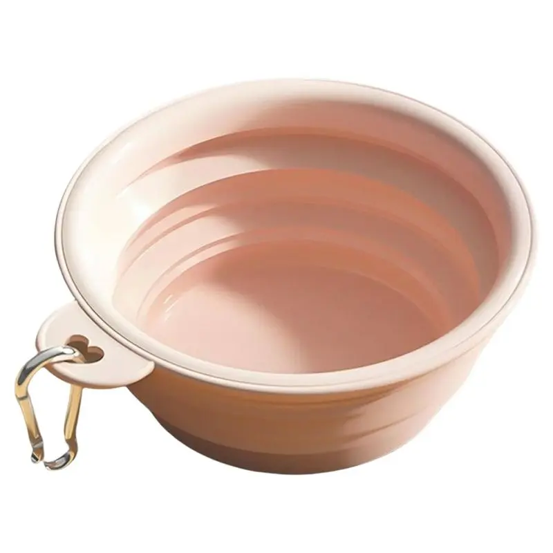 Macaron Hue Portable Foldable Pet Travel Bowl, 350ml Lightweight Space-Saving Feeding & Water Bowl for Cats & Dogs, Ideal for Outdoor Trips