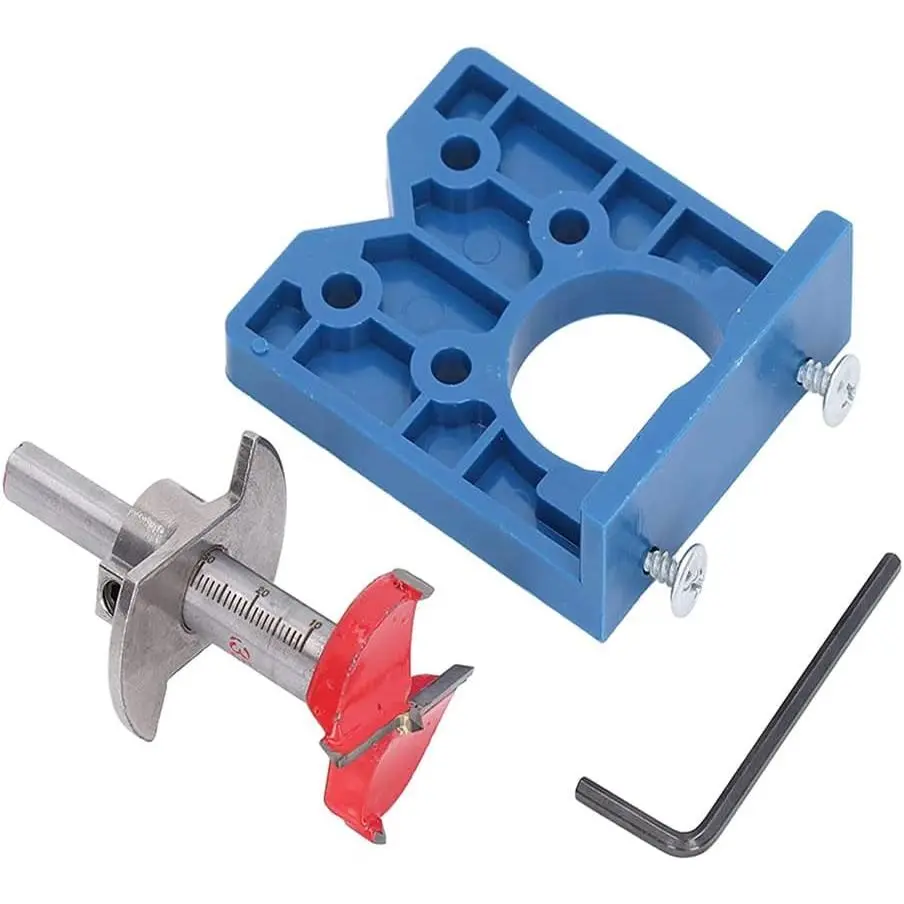 Hinge Jig Drill Guide Set 35mm Concealed Drilling Tool Set Kit Jig  Furniture Woodworking  Template Guide