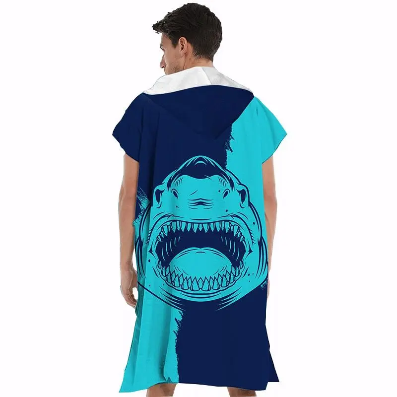 Adult Hooded Bath Towel Microfiber Cape Wrap, Quick-Dry Beach Robe, Soft and Stylish Adult Hood Design, Perfect for Beach Use