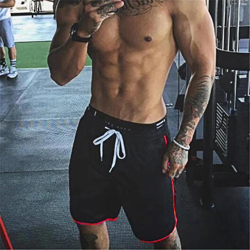 Kyn Apparel Summer Cool Breathable Quick Dry Casual Shorts Gym Bodybuilding Fitness Training Pants Mens Elastic Waist Mesh Sport Short Pants