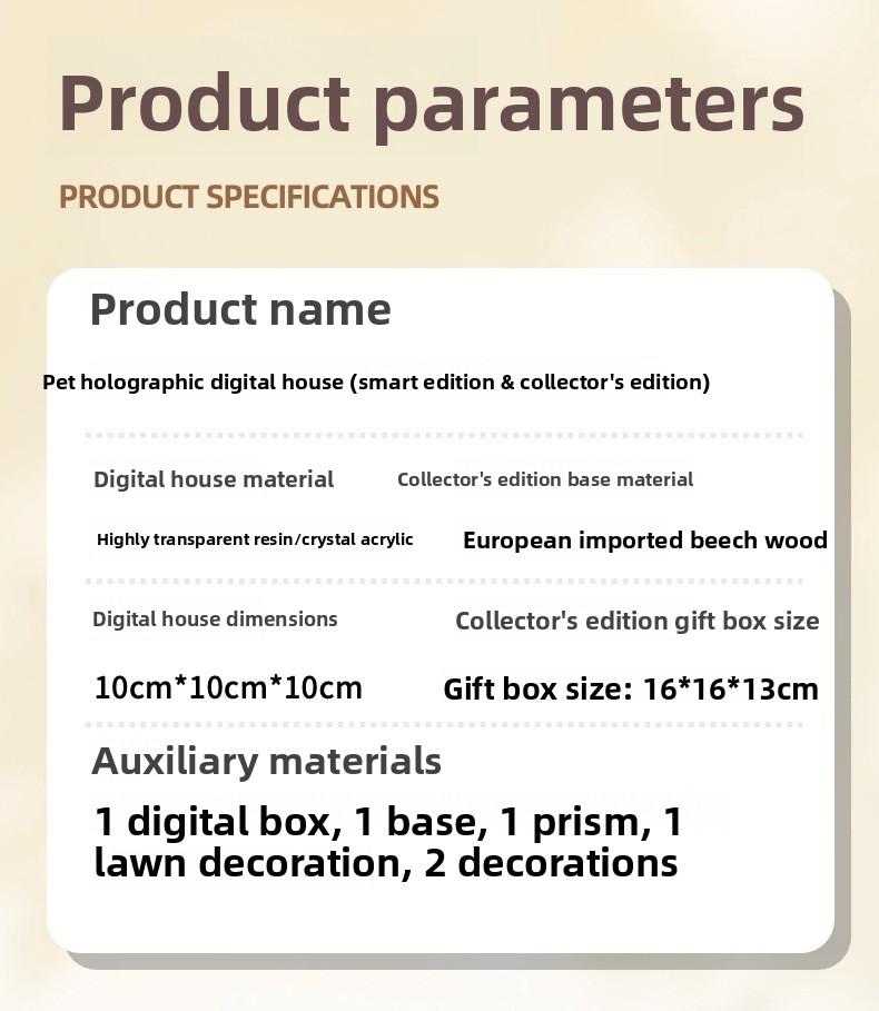 Pet 3D Hologram Projection Box AI Companion Memorial Keepsake For Dogs Cats Heated Outdoor Dog House with Heating Pad human sized bed cat tree Breathable Elevated Cooling Curved Foam Stairs Ramp Gothic Coffin Wheeled Wooden Crate Soft Foldable Cushion