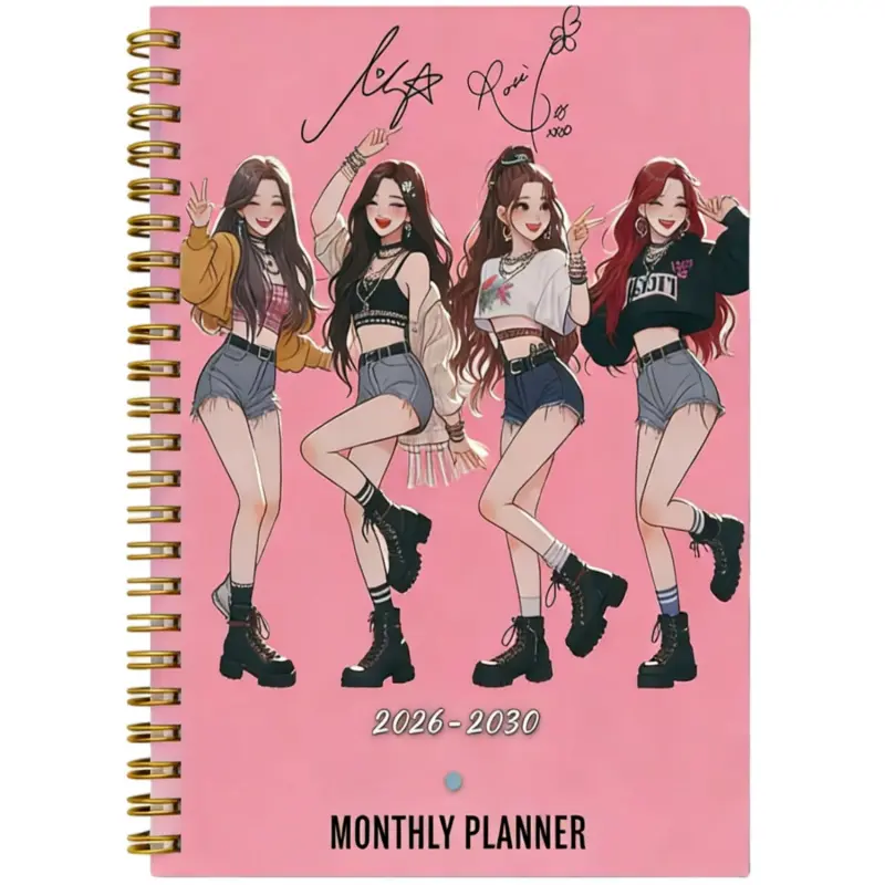 2026-2030 Monthly Planner/Calendar - January 2026 to December 2030, 5-Year Monthly Planner Notebook, Pink Girl-Themed Cover Design Diary, Yearly and Monthly Calendar Planning, Monthly Tabs, 60-Month Calendar, 5.5" x 8.3", Thick Paper, Elastic Cover, Durab