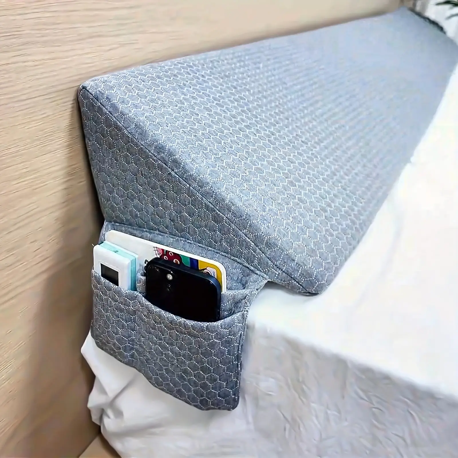 Bed Wedge Pillow - Bed Gap Filler - Mattress Wedge - Hypoallergenic Fabric, Headboard Pillow Fill The Gap 0-8" Between Headboard And Mattress