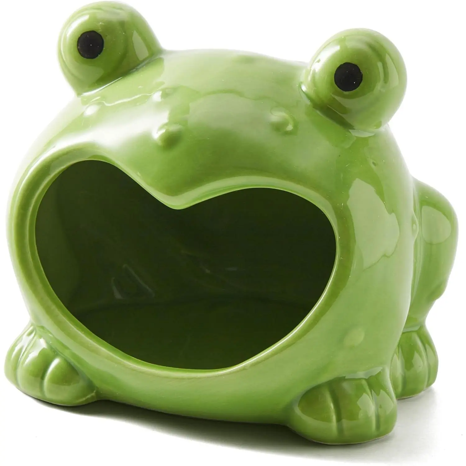 Ceramic Frog Sponge Holder for Kitchen Sink - Cute Sponge Holder and Novelty Kitchen Gadgets -  5.8-Inch Items and Accessories for Fun and Practical Organization