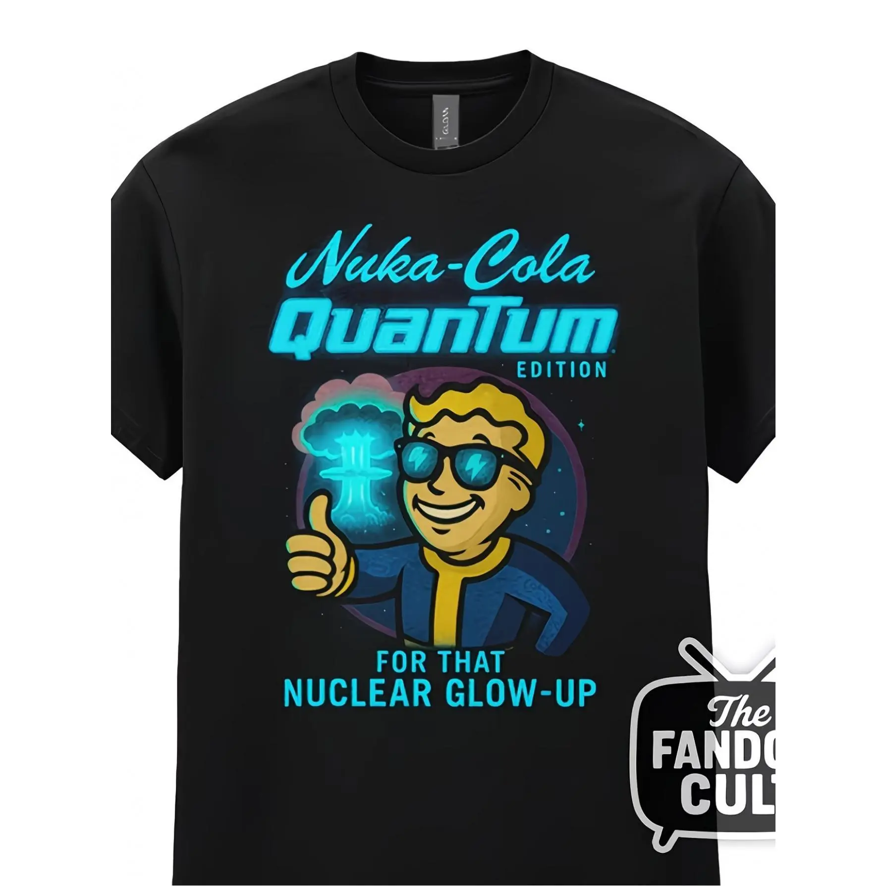 Fallout Nuka‑Cola T‑Shirt, Iconic Video Game, Round Neck Tee Suitable for Casual Wear, Gym, Outdoor Training - Gift for Gamers, Machine Washable Apparel