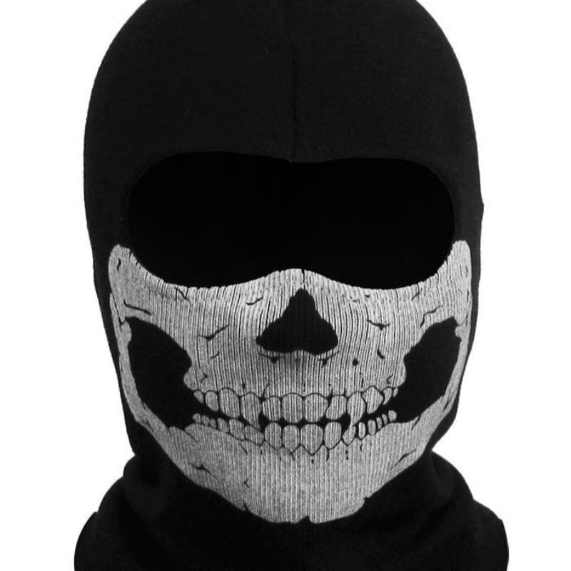 Full Face Mask Black Ghosts Print Balaclava with Skull Printed for Cosplay Party Motorcycle Bike Cycling Hiking Outdoor Full Face Mask Black Ghosts Print Balaclava with Skull Printed for Cosplay Party Motorcycle Bike Cycling Hiking Outdoor