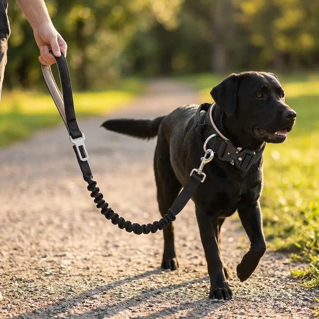 Tactical Dog Collar for Medium Dogs, Adjustable Durable Nylon Collar with Strong Metal Buckle, Comfortable for Training and Daily Walks