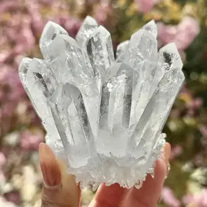 1 artificial white crystal cluster crystal ornament for home and office decoration, mineral specimen crystal series holiday gift