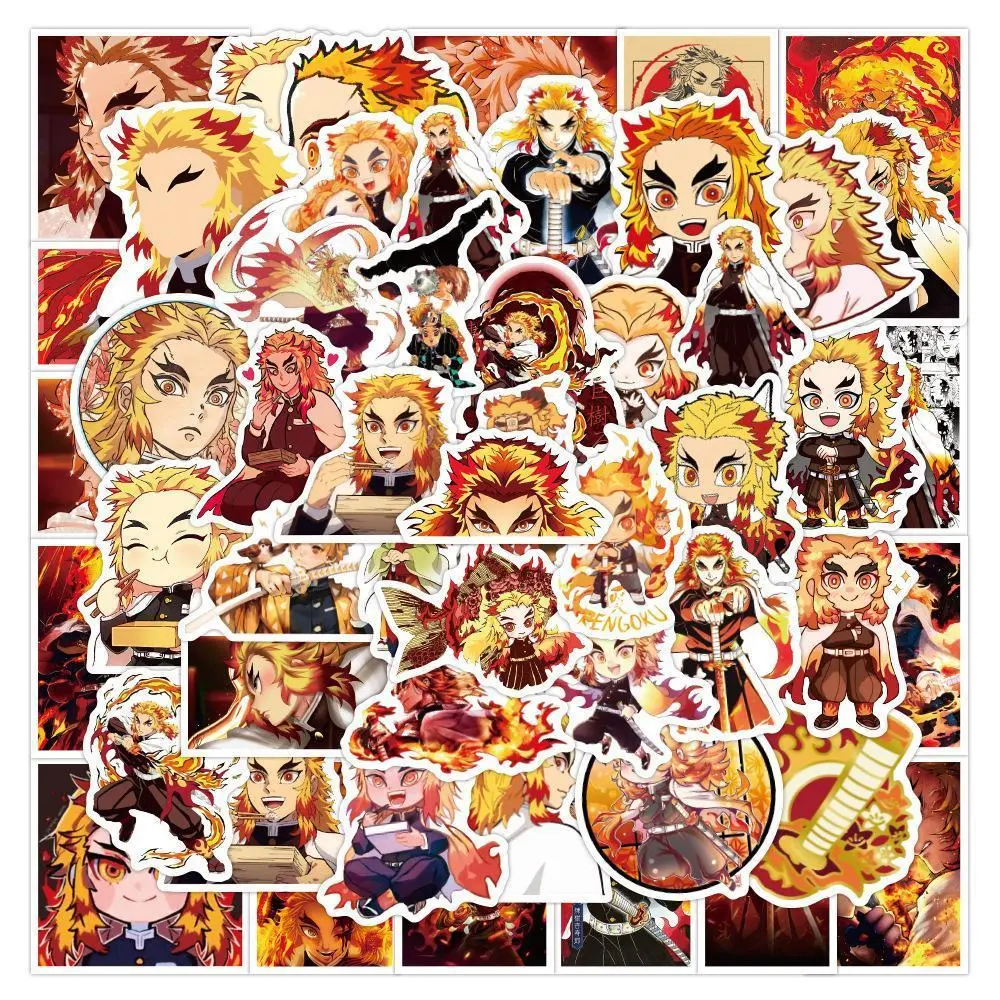 2026 hot item 10/30/50PCS New Rengoku Demon Slayer Blade Purgatory Kyo Shouro Anime Suitcase Sticker Waterproof Graffiti Sticker Wholesale Popular toys