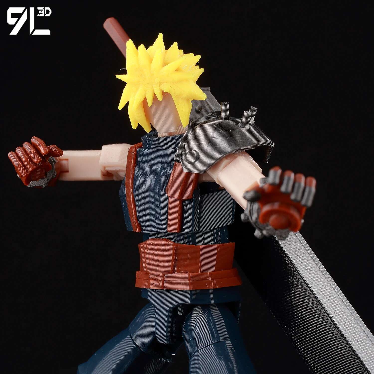 9L3D Cloud FFVII Figure Buster Sword Multi-Joint Articulated Lucky Dummy 13 Anime Action Model Posing Display Children Games toy popular