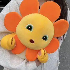 Soft Yellow Plush Toy with Orange Wings Fluffy Stuffed Animal Gift for Christmas Birthdays Kids Mothers Day Halloween Party
