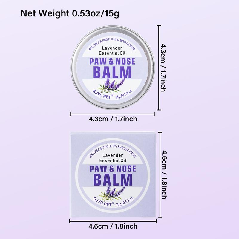 Pet Healing Balm for Paws & Nose - Fast Relief for Dry Cracked Paw Pads & Snouts, Antibacterial, All-Natural Ingredients Paw Balm Nose Balm