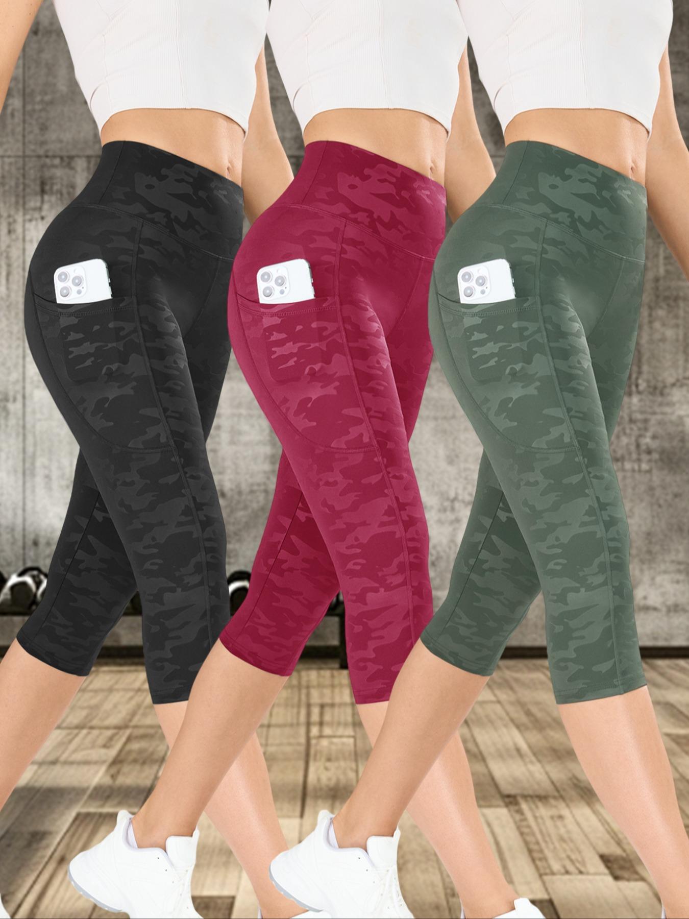 Women's Camo Print Sports Short Leggings, Casual Comfy Breathable Skinny Shorts for Yoga Gym Workout Running, Ladies Sportswear for Spring & Summer