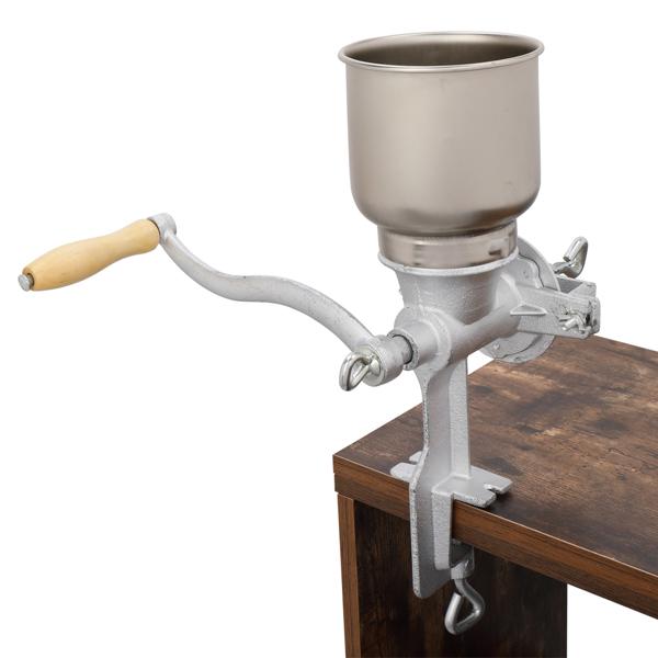 500 #   Home Use Hand Cranking Operation Grain Grinder Silver