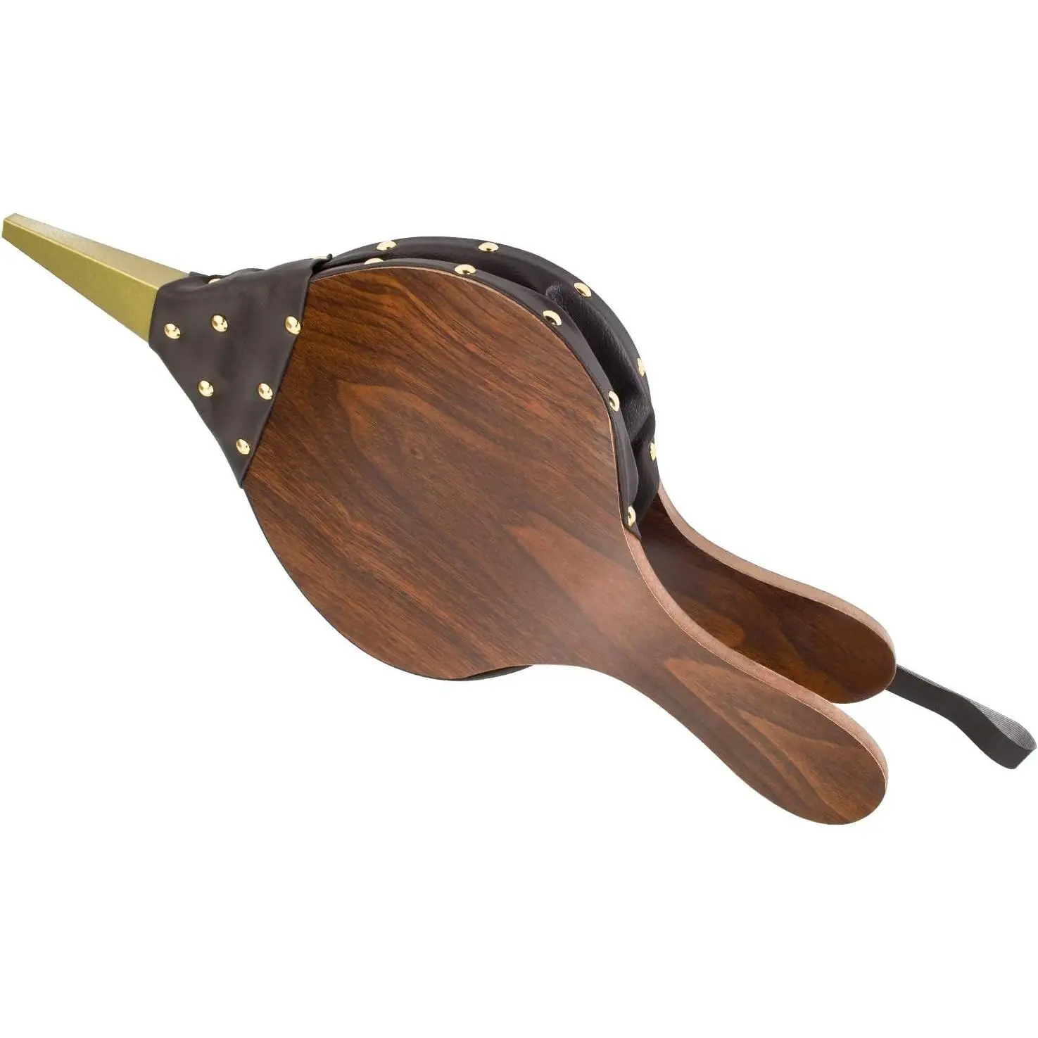Wood Bellows, Fireplace Bellows 15.5 Inch x 7 Inch, Air Bellow Fireplace Blower Leather Bellows Fire Bellows for Fireplaces, BBQ and Camping, Bellow with Hanging Leather Strap (Brown)