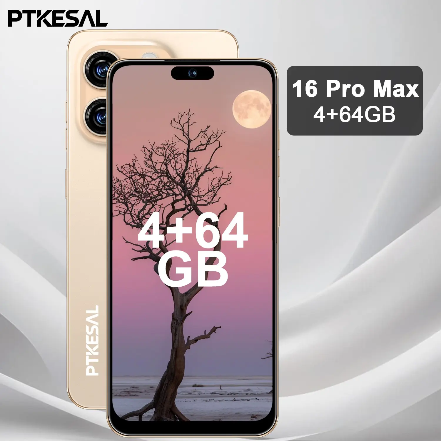 PTKESAL-16 Pro Max 6.93 inch 720 × 1600 high-definition full screen eight core MTK6750 4GB+64GB 4100mAh battery, 500+13 million dual cameras, Android 10.0 4G dual card dual standby Bluetooth WiFi true fingerprint unlock, explore new horizons of large scre