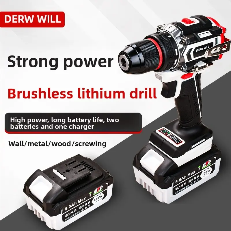 Power Tools Brushless Impact Drill Cordless Electric Screwdriver Multi-Function Hand Drill