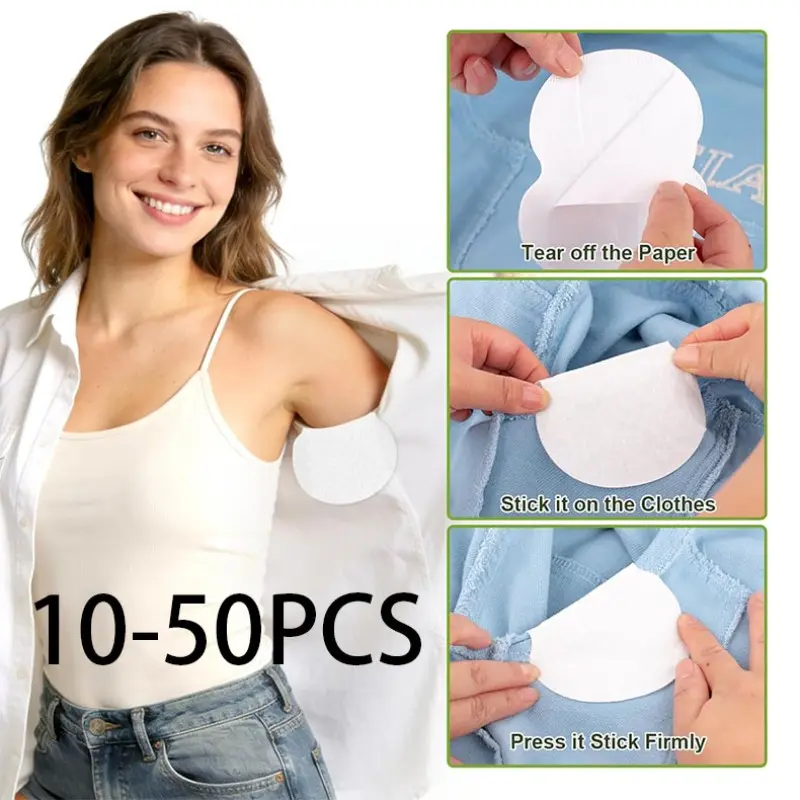 Disposable Cotton Underarm Sweat Pad, Soft Breathable, Eco-Friendly Design, Efficient Sweat Absorption, Ideal for Daily Use