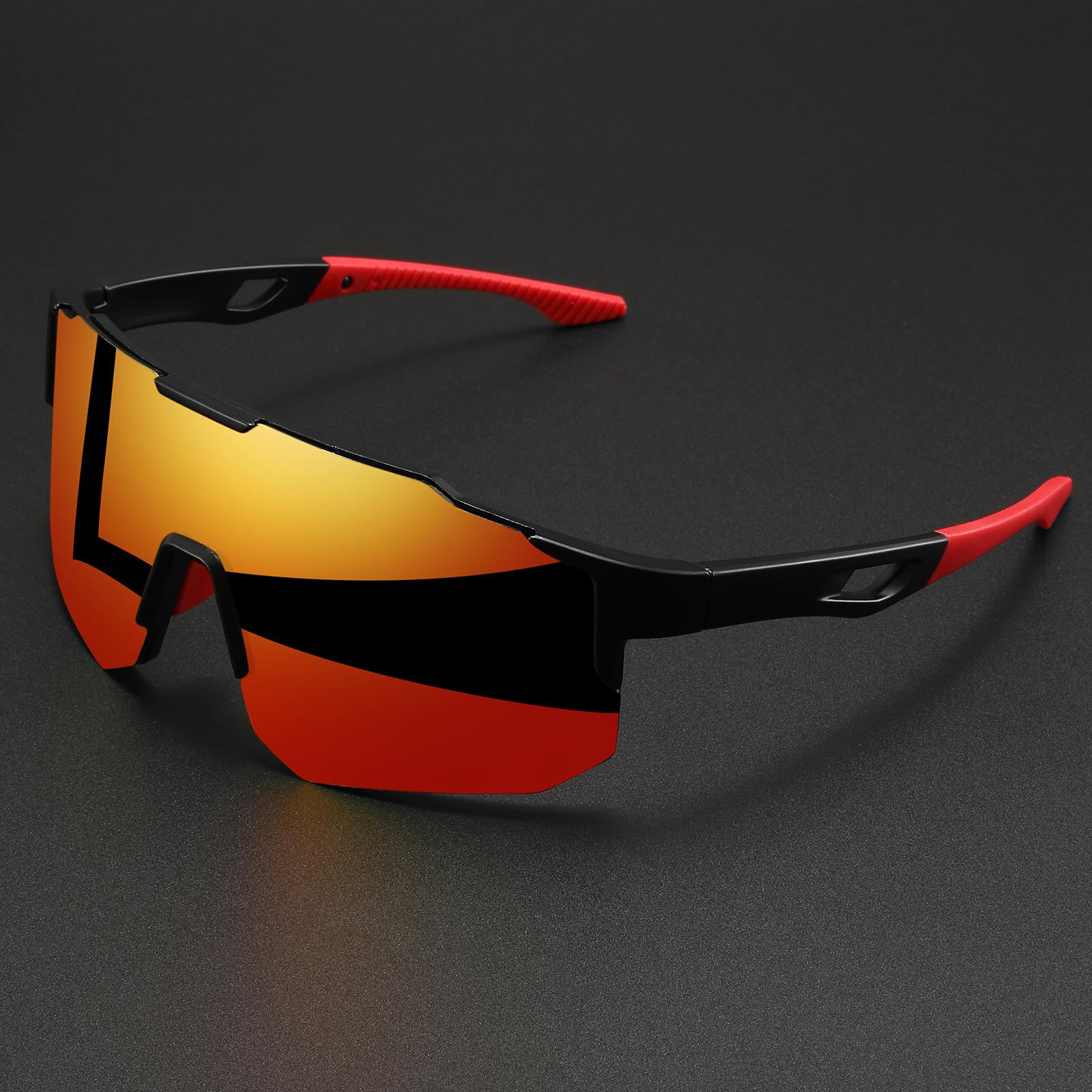 HavenThread Oversized Wraparound Sports Sunglasses for Men Women UV400 Protection Colorful Windproof Anti Glare Eyewear Comfort Fit Unisex Shades for Cycling Hiking Running Fishing Outdoor Activities