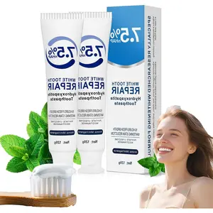 7.5% Nano Hydroxyapatite Toothpaste, Fluoride Free Remineralizing Enamel Protection Toothpaste, Dentist Recommended Gentle Whitening Toothpaste for Sensitive Teeth & Kids, Refreshing Daily Oral Care