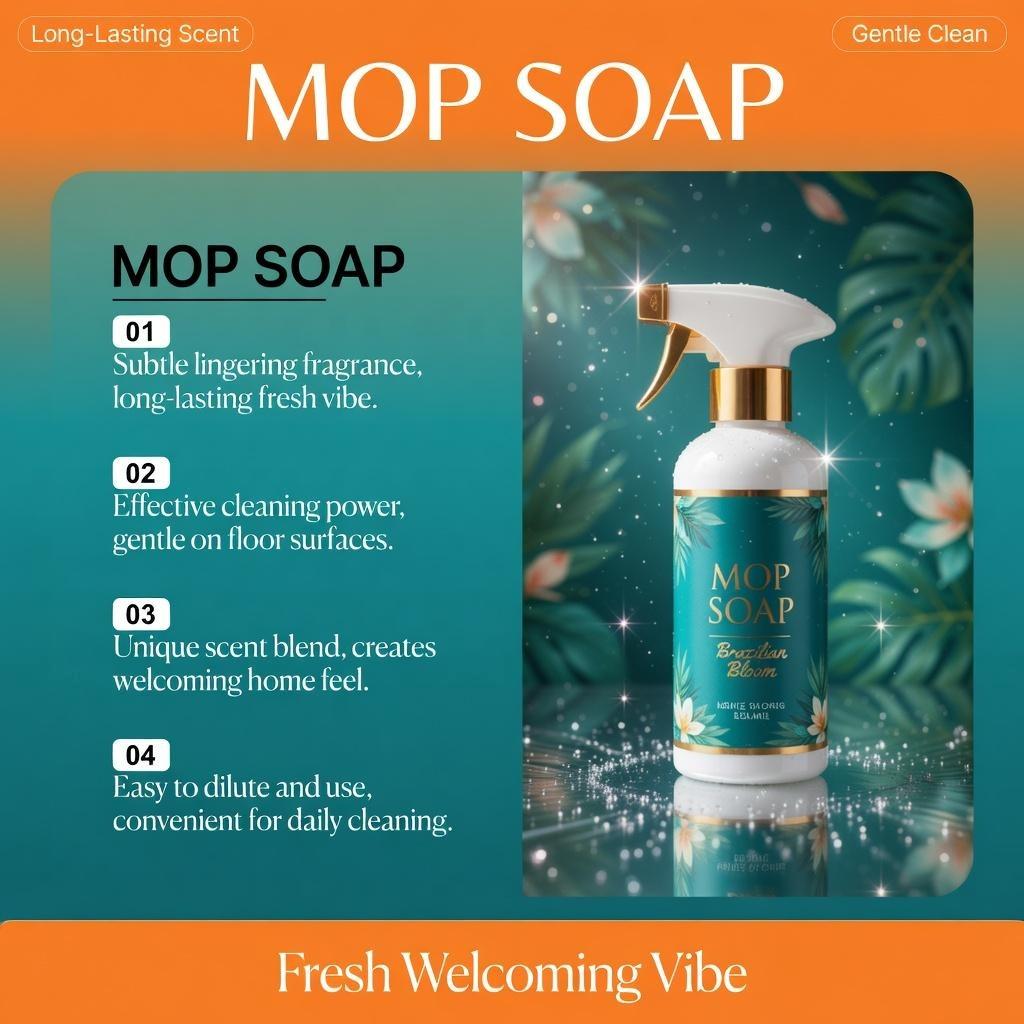 Scented Mop Cleaner Floor Solution - Multi-Surface Stain Remover, Long Lasting Fresh Aromatherapy Fragrance, Safe for All Floor Types