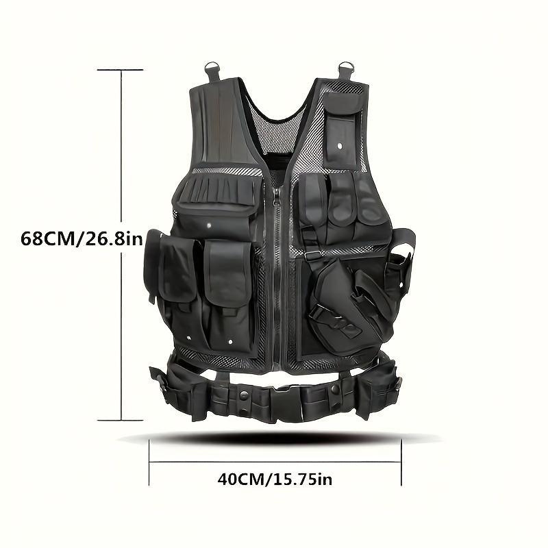 BIGWIG Versatile breathable outdoor vest with webbing and multiple pockets, four-season tactical gear for hiking, camping, fishing and training, outdoor essentials, tactical vest