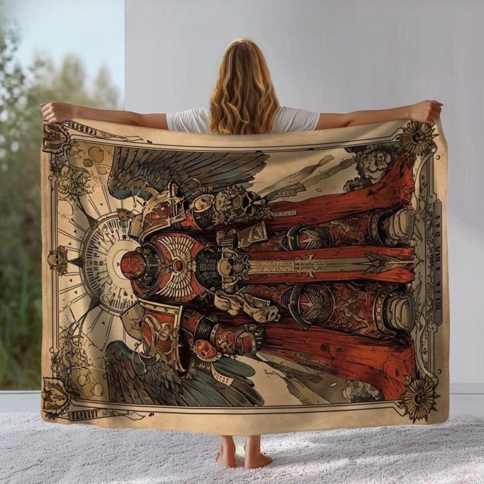 Polyester Plush Fabric Colorful Modern Glam Throw Blanket - Breathable Soft, Warm, Indoor Use, Home Office Decor, Christmas Gift for Home Weave Enthusiasts