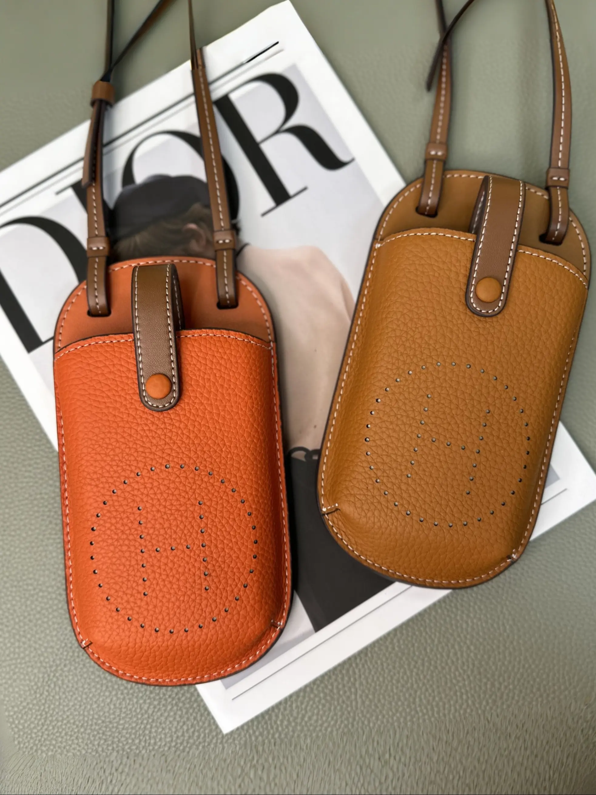 Fashion Leather Phone Crossbody Bag, Crossbody Wallet Purse, Everyday Crossbody Bag, Multiple Colors Available, Simple Versatile Small Shoulder Bag, Real Leather Feel Portable Phone Pouch