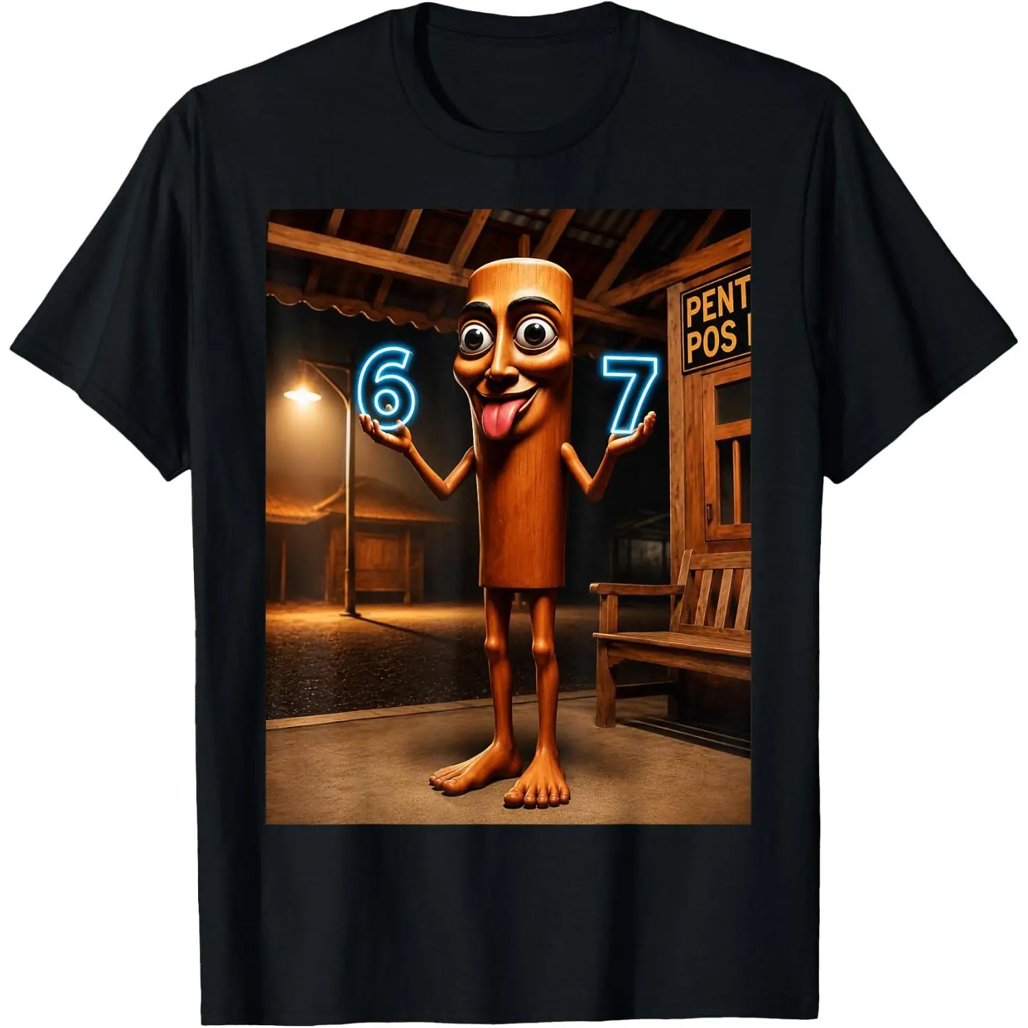 Tung Tung Tung Sahur Six Seven 67 Funny brainrot Memes T-Shirt