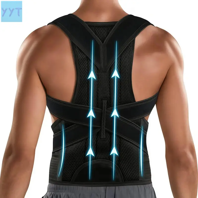 YYT1  Adjustable Posture Corrector Men and Women, Lightweight Back Support Brace Office Work, Study, Driving and Daily Sitting or Standing