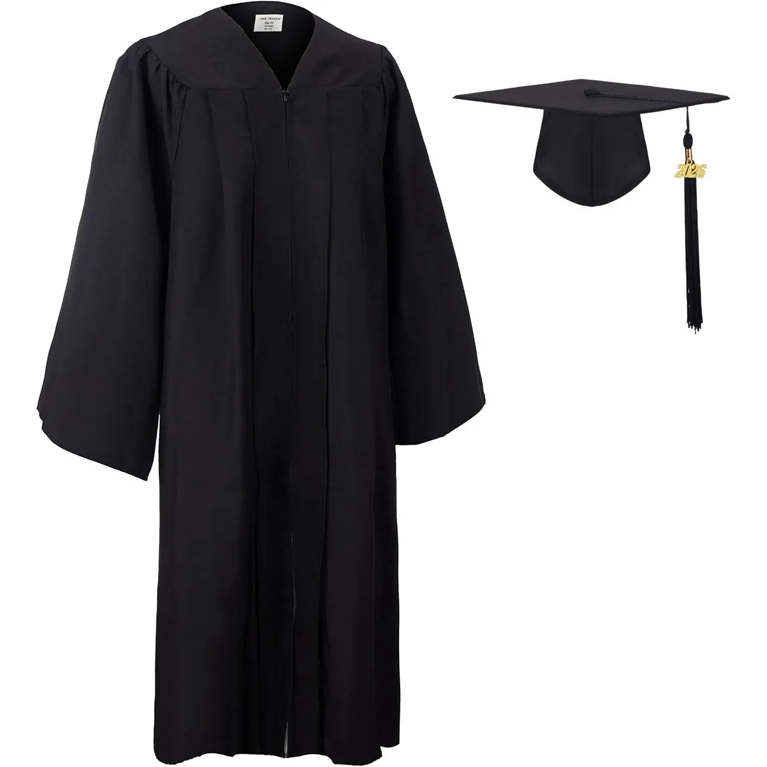 Matte Graduation Cap and Gown 2026 Set with Matching Tassel for Middle and High School College