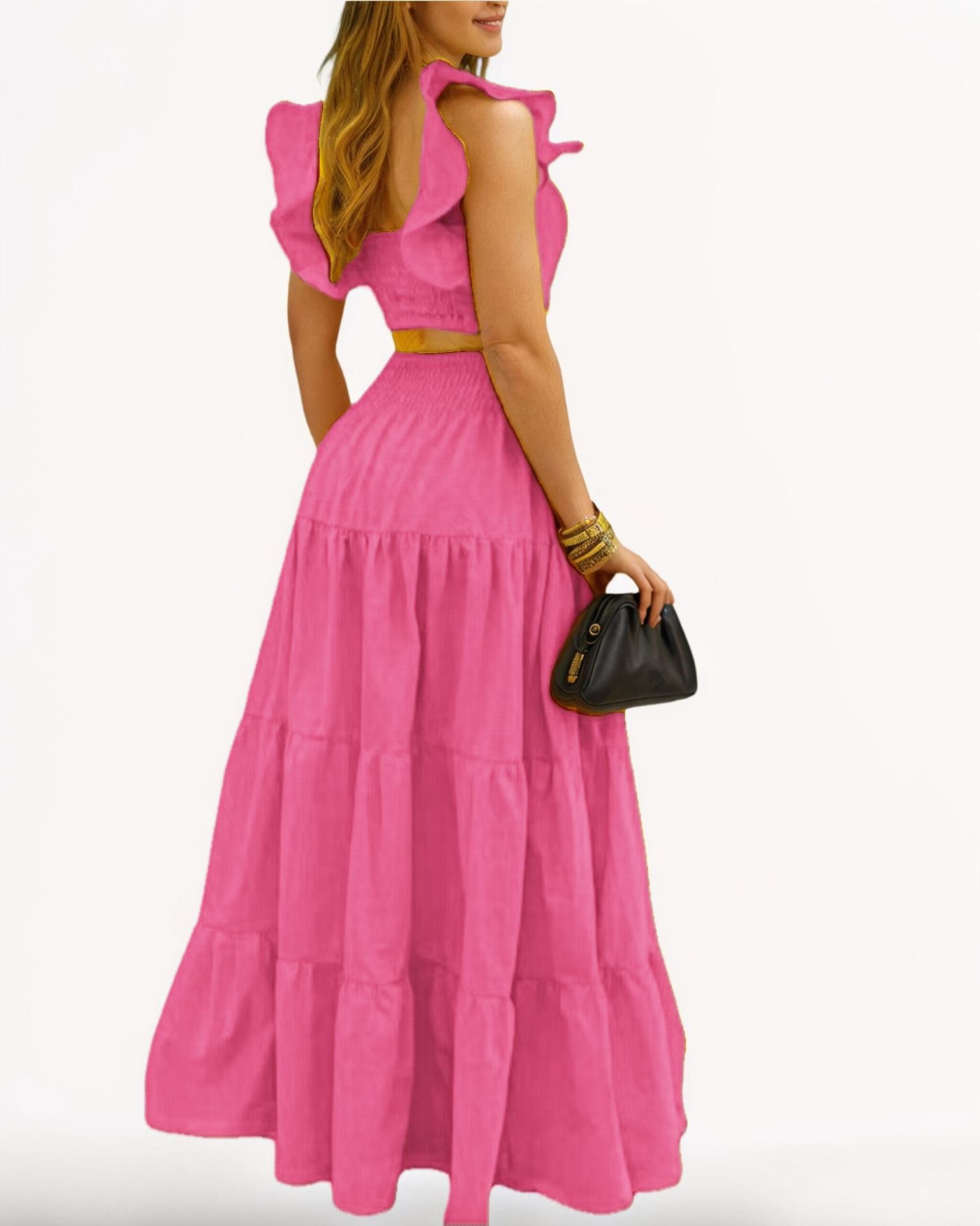 Elegant Long Sleeve Two Piece Dress Set