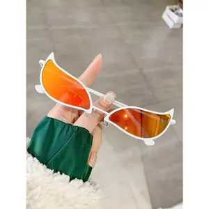 Unisex Fashionable Anime Cosplay Embellished Sunglasses, Trendy Casual Decorative Glasses Props, Fashion Accessories for Outdoor Activities