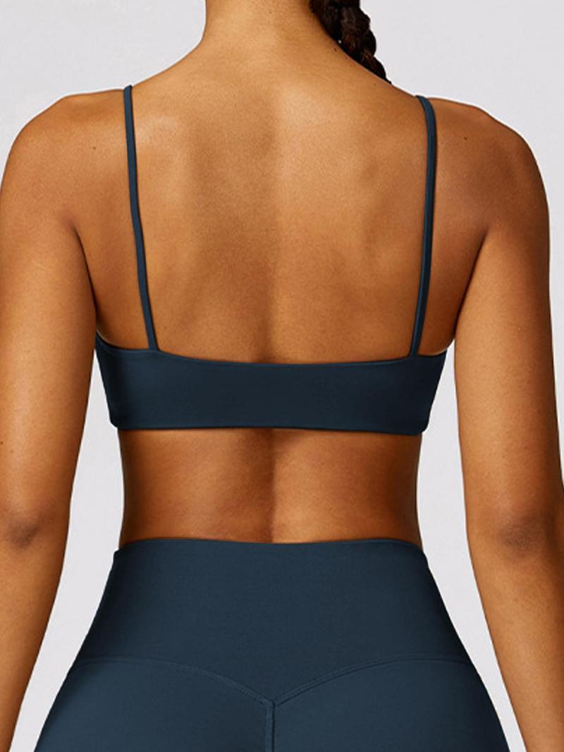 Women's Solid Color, Quick Drying Breathable Comfortable Gym Sports Bra, Ladies Sportswear for Indoor Outdoor Wear