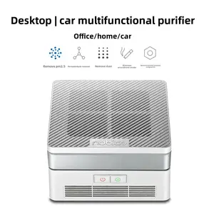 Multifunctional Desktop Air Purifier Ionizer - 10 sq ft and Below Spaces, Negative Ion UV Sterilization, Removes Particulate Matter, Anti-Bacteria Disinfection Machine for Home Bedroom Study