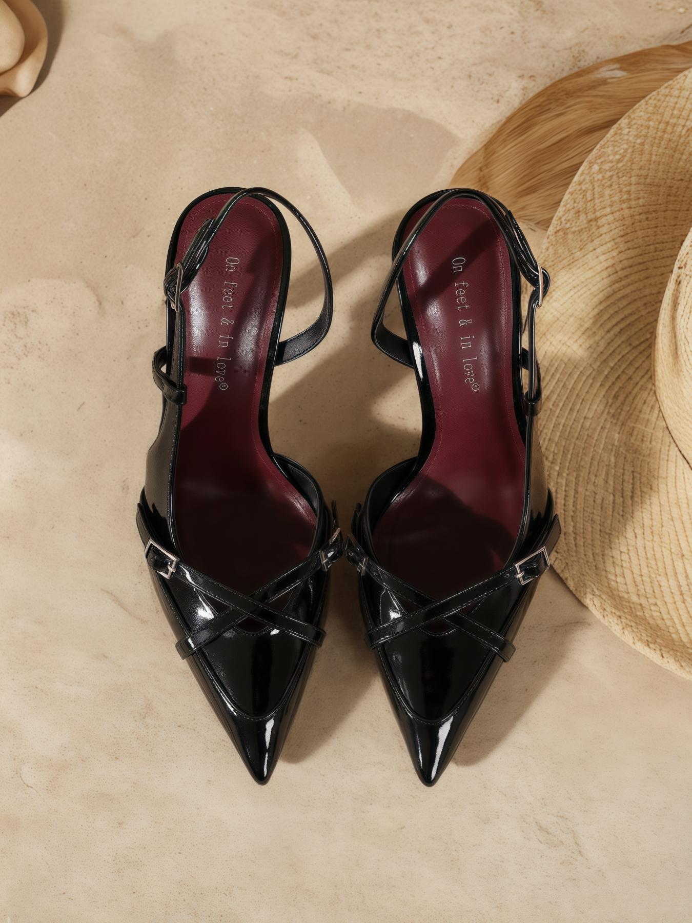 Women's Fashionable Pointed Toe Stiletto Heels, Elegant Cross-strap High Heels for Party, Daily Clothing Decor for Women & Girls, High Heeled Sandals, Classic Elegant Footwear