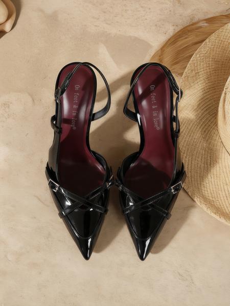 Women's Fashionable Pointed Toe Stiletto Heels, Elegant Cross-strap High Heels for Party, Daily Clothing Decor for Women & Girls, High Heeled Sandals