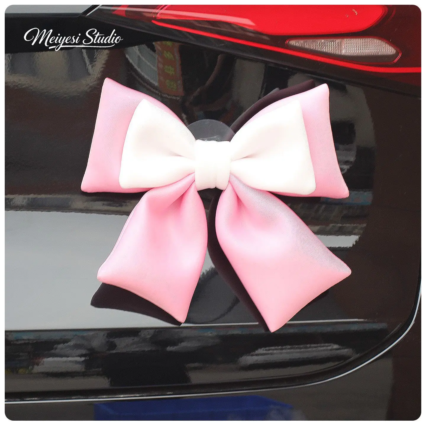 Pink and White Color Matching - [Large] Bow/Viscos