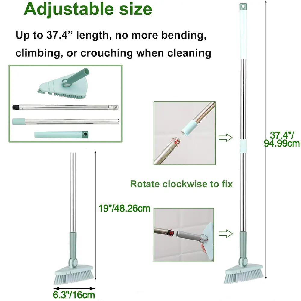 Stiff Bristle Shower Brush, Removable Cleaning Brush with Long Handle, Home Essentials Professional Cleaning Tool for Bathroom & Kitchen & Balcony, Floor Tiles Cleaning Supplies 2024 Rug Cleaning, Summer Gift